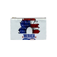Usa Flag Sunglasses Usa Flag American Flag Flower Cosmetic Bag (small) by Wegoenart