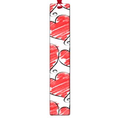 Seamless-heart-red Large Book Marks by nateshop