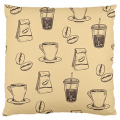 Coffee-56 Large Cushion Case (two Sides) by nateshop