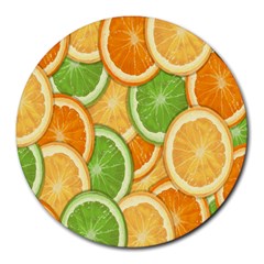 Fruits-orange Round Mousepad by nateshop