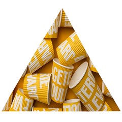 Yellow-cups Wooden Puzzle Triangle by nateshop