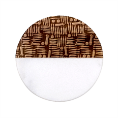 Vegetable Classic Marble Wood Coaster (round)  by SychEva