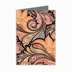 Colorful Background Artwork Pattern Floral Patterns Retro Paisley Mini Greeting Card