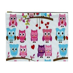 Owl Pattern Cosmetic Bag (xl)