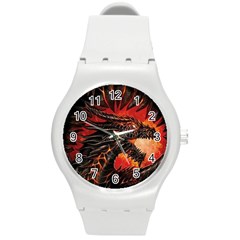 Dragon Round Plastic Sport Watch (m)