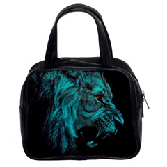 Angry Male Lion Predator Carnivore Classic Handbag (two Sides)