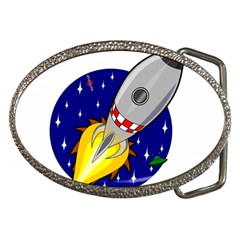 Rocket Ship Launch Vehicle Moon Belt Buckles by Salman4z