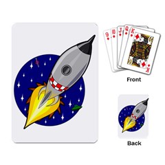 Rocket Ship Launch Vehicle Moon Playing Cards Single Design (rectangle) by Salman4z
