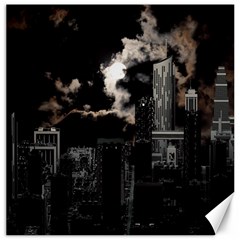 City Night Moon Skyline Skyscraper Canvas 16  X 16  by Salman4z