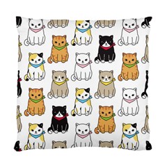 Cat Kitten Seamless Pattern Standard Cushion Case (one Side) by Salman4z