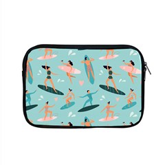 Beach-surfing-surfers-with-surfboards-surfer-rides-wave-summer-outdoors-surfboards-seamless-pattern- Apple Macbook Pro 15  Zipper Case by Salman4z