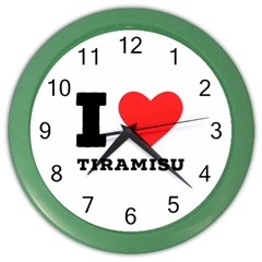I Love Tiramisu Color Wall Clock by ilovewhateva