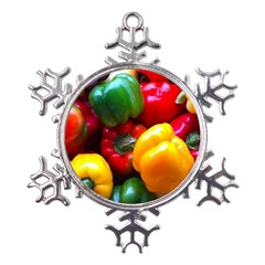 Colorful Capsicum Metal Large Snowflake Ornament