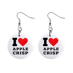 I Love Apple Crisp Mini Button Earrings by ilovewhateva