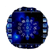 Astrology Horoscopes Constellation Standard 15  Premium Flano Round Cushions by danenraven