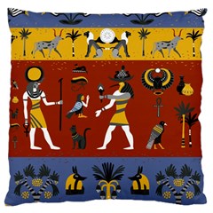 Ancient-egyptian-religion-seamless-pattern Large Cushion Case (one Side) by Salman4z