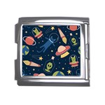Seamless-pattern-with-funny-aliens-cat-galaxy Mega Link Italian Charm (18mm) Front