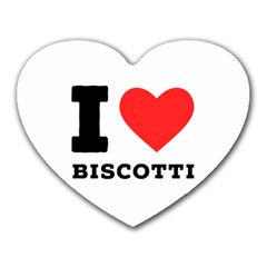 I Love Biscotti Heart Mousepad