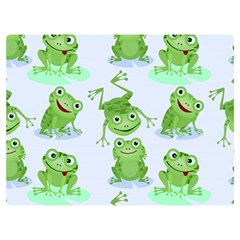 Cute-green-frogs-seamless-pattern Premium Plush Fleece Blanket (extra Small) by Salman4z