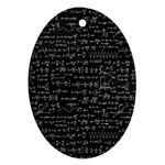 Math-equations-formulas-pattern Ornament (Oval)