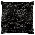 Math-equations-formulas-pattern Large Premium Plush Fleece Cushion Case (Two Sides)