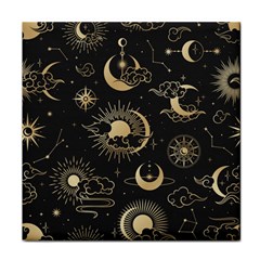 Asian-seamless-pattern-with-clouds-moon-sun-stars-vector-collection-oriental-chinese-japanese-korean Face Towel by Salman4z