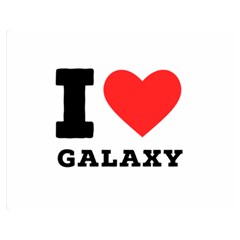 I Love Galaxy  Premium Plush Fleece Blanket (medium) by ilovewhateva