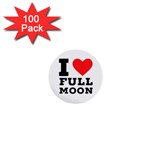 I love full moon 1  Mini Buttons (100 pack) 
