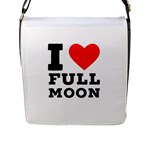 I love full moon Flap Closure Messenger Bag (L)