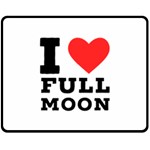 I love full moon Two Sides Fleece Blanket (Medium)