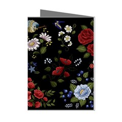 Floral-folk-fashion-ornamental-embroidery-pattern Mini Greeting Cards (pkg Of 8) by Salman4z