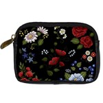 Floral-folk-fashion-ornamental-embroidery-pattern Digital Camera Leather Case Front