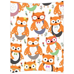 Cute-colorful-owl-cartoon-seamless-pattern Back Support Cushion by Salman4z