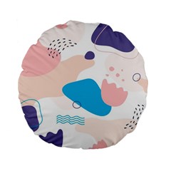 Hand-drawn-abstract-organic-shapes-background Standard 15  Premium Flano Round Cushions by Salman4z