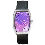 Colorful-abstract-wallpaper-theme Barrel Style Metal Watch