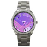 Colorful-abstract-wallpaper-theme Sport Metal Watch