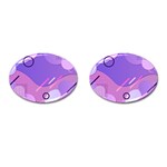 Colorful-abstract-wallpaper-theme Cufflinks (Oval)