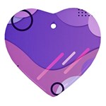 Colorful-abstract-wallpaper-theme Heart Ornament (Two Sides)