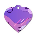 Colorful-abstract-wallpaper-theme Dog Tag Heart (Two Sides)