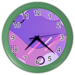 Colorful-abstract-wallpaper-theme Color Wall Clock
