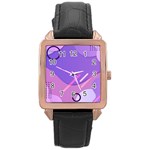 Colorful-abstract-wallpaper-theme Rose Gold Leather Watch 