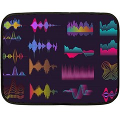 Colorful-sound-wave-set Two Sides Fleece Blanket (mini) by Salman4z