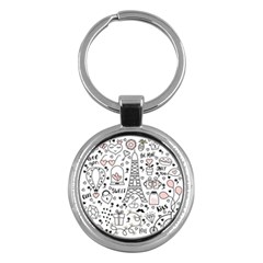 Big-collection-with-hand-drawn-objects-valentines-day Key Chain (round) by Salman4z