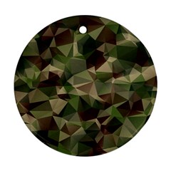 Abstract-vector-military-camouflage-background Round Ornament (two Sides) by Salman4z