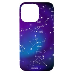 Realistic-night-sky-poster-with-constellations Iphone 14 Pro Max Black Uv Print Case by Salman4z