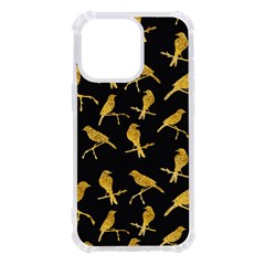 Background With Golden Birds Iphone 13 Pro Tpu Uv Print Case by pakminggu