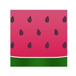 Watermelon Fruit Summer Red Fresh Food Healthy Square Satin Scarf (30  x 30 )