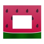 Watermelon Fruit Summer Red Fresh Food Healthy White Wall Photo Frame 5  x 7 