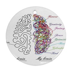Neurodivergent Creative Smart Brain Ornament (round) by pakminggu