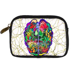 Brain Head Mind Man Silhouette Digital Camera Leather Case by pakminggu